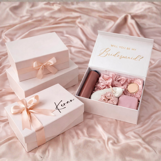 Luxury Personalised White Matte Magnetic Gift Box