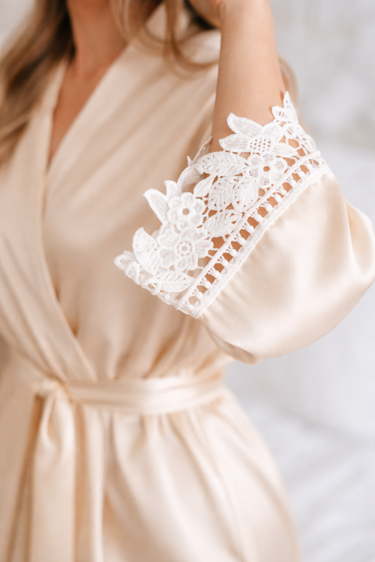 Lace Satin Robes