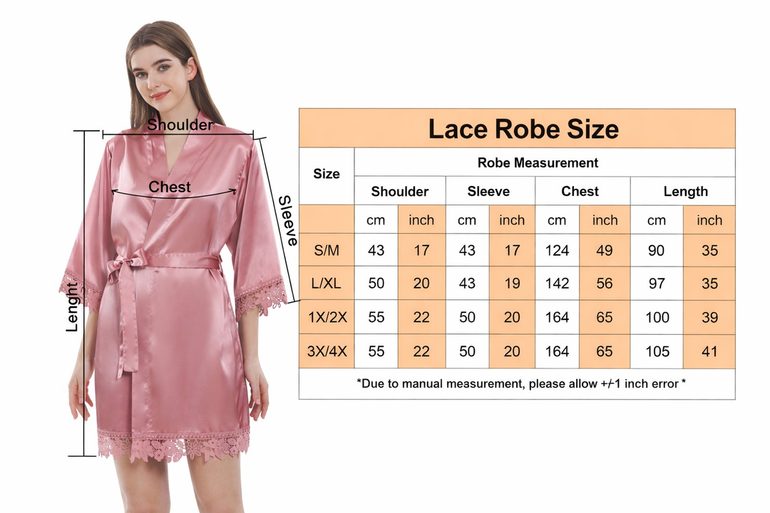Lace Satin Robes