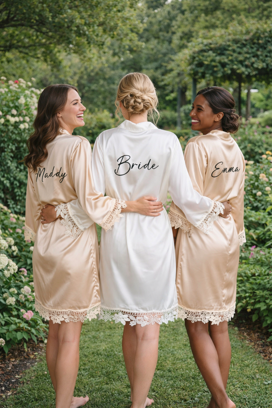 Lace Satin Robes