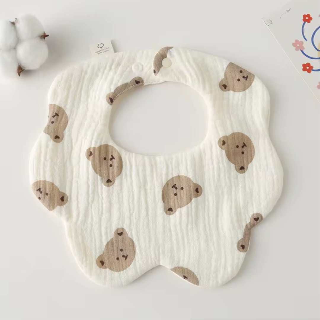 Premium Cotton Gauze Bib & Muslin Blanket Set