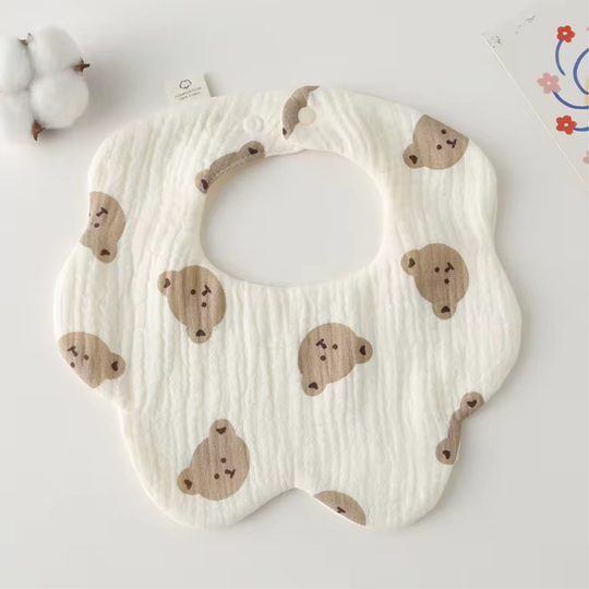 Premium Cotton Gauze Bib & Muslin Blanket Set