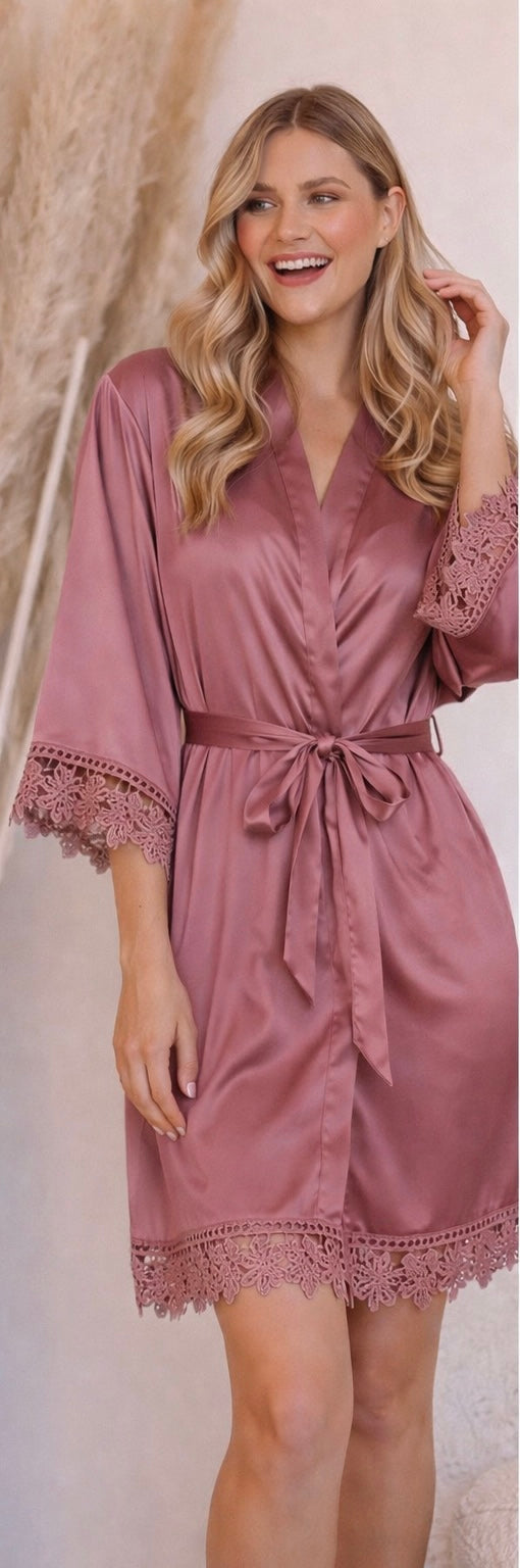 Lace Satin Robes